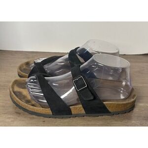 Birkenstock Size‎ 40 US 9.5 Mayari Women Toe Loop Sandal Black Suede Leather